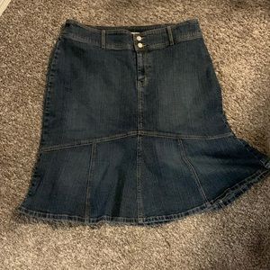 Denim jean skirt